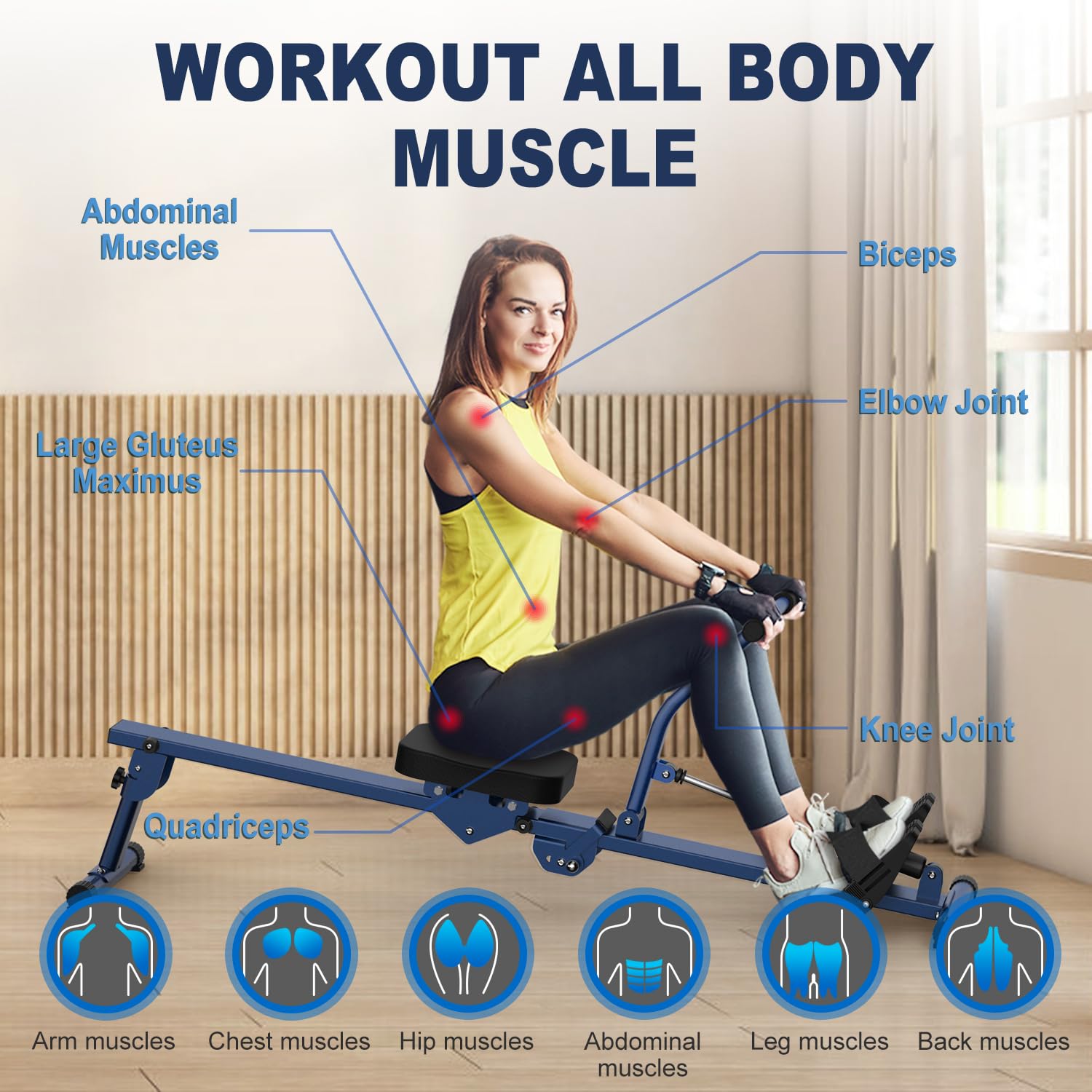 Mua Rowing Machines for Home Foldable Row Machine Rowing Exercise ...