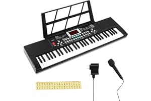 DEMBU Keyboard Piano for Kids, 61 Key Piano Keyboard, Multifunctional Music Piano with Teaching Mode, Portable Keyboard Piano, Christmas Birthday Gift for Girls and Boys