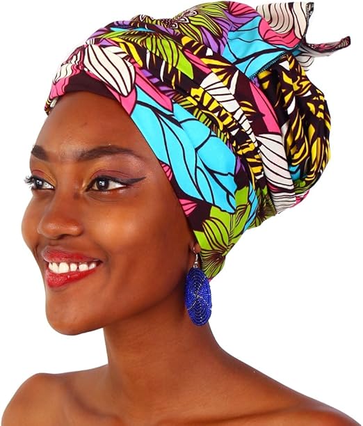 Mcyskk African Bazin Riche Head Wrap Headtie Headwear Nigerian