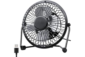 USB Desk Fan, 6-Inch Foldable Mini Fan with Sturdy Metal Stand, High Speed Quiet Cooling for Office Bedroom Study Desktop PC 