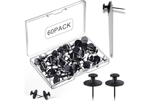 Double-Headed Picture Hanging Nails Thumb Tacks for Wall Hangings,Heavy Duty Push Pins,Renter Friendly Wall Hooks Decor Small