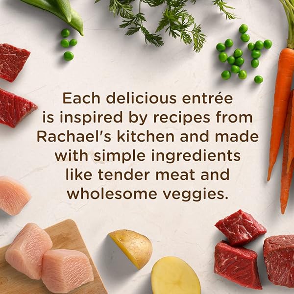 RACHAEL RAY NUTRISH WET DOG FOOD VARIETY PACK HEARTY RECIPES, SIX (6) 8 OZ TUB