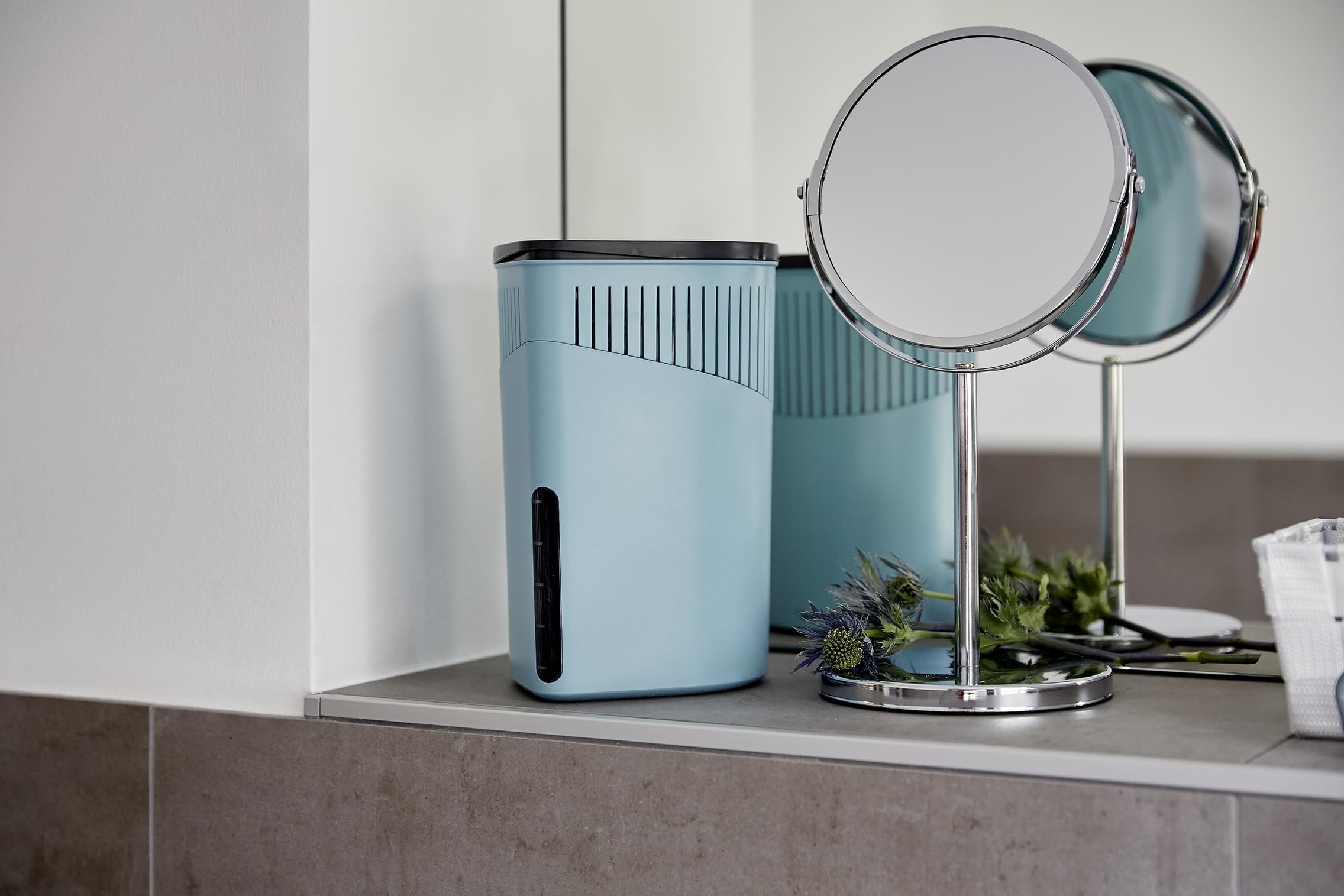 WENKO Raumentfeuchter Mod. Drop nachfüllbarer Luftentfeuchter für effektive Schimmelbekämpfung und Geruchsreduzierung 1 kg Granulatblock Türkis 7