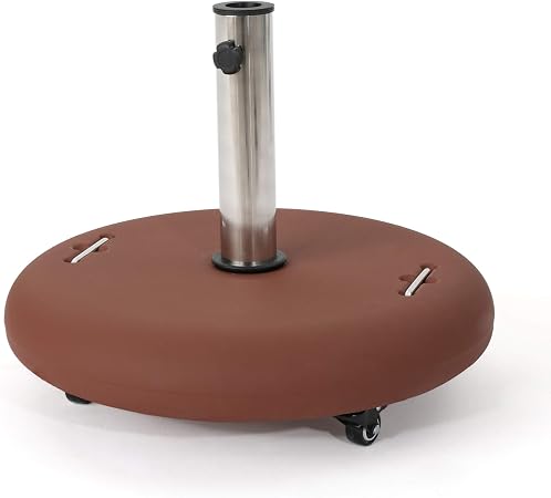 Amazon Com Christopher Knight Home Hayward Outdoor Concrete Circular 80lb Umbrella Base With Steel Umbrella Holder Red Garden Outdoor