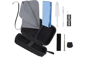 Clarinet Cleaning Kit, Saxophone Cleaning Kit with Case Maintenance and Care Kit for Bass Alto Tenor Flute Sax and Other Wood