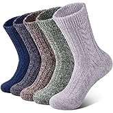 Loritta Wool Socks for Women, Winter Warm Stocking Stuffers Gifts for Women Cabin Crew Hiking Boot Socks