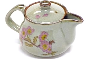 Kutani Japanese Porcelain【teapot kyusu】 Small for Left-handers Cherry Blossom somei-Yoshino feat. Decorated Base