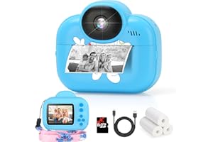 Kids Camera Instant Print,Trayoo Kids Digital Camera Instant, Portable Kids Camera Christmas Birthday Girls for 3 4 5 6 7 8 9 10 Year Old (Blue)