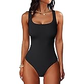 ANRABESS Bodysuits for Women Summer Ribbed Knit Scoop Neck Sleeveless Sexy Slim Fitted Tank Tops 2026 Teen Girls Body Suits