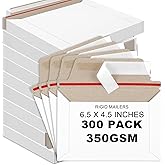 party greeting 300 Pcs 6.5 x 4.5 Inch Rigid Mailers with Self Seal Envelopes Stay Flat White Cardboard Shipping Envelopes for Postcard Calendar CD Photos Document Comic Book Card Shipping Protector