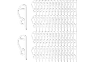 DORATALE Christmas Light Clips, All Purpose Outdoor Gutter Hook Weatherproof Shingle Clips, 100 Pack All in One Gutter Clips Plastic Gutter Hanging Hooks Holiday Light Clips for Christmas Decoration-White