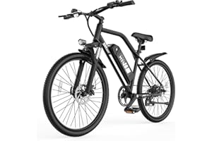 Electric Mountain Bike for Adults - 20MPH E-Bike with 374Wh Battery, 25 Miles Range, Disc Brakes, Adjustable Seat, Headlight