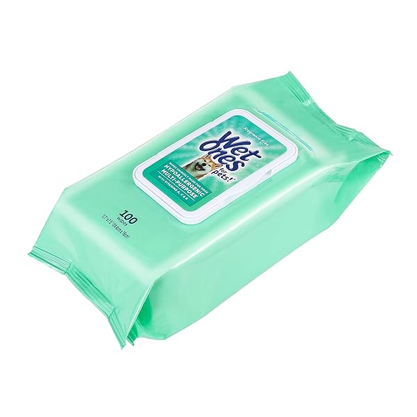 WET ONES FOR PETS HYPOALLERGENIC MULTI-PURPOSE DOG WIPES WITH VITAMINS A, C & E | NO FRAGRANCE HYPOALLERGENIC DOG WIPES FOR ALL DOGS WIPES MULTIPURPOSE | 100 COUNT POUCH DOG WIPES