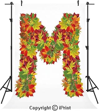 Amazon Com Letter M Photography Backdrops Fall Season Elements
