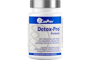 CanPrev Detox-Pro Formula, 90 V-Caps 15-Day Supply - Liver Support with NAC, L-Glutamine, Milk Thistle & Antioxidants - Suppo