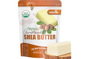 Naturise - African Shea Butter Raw Organic, Pure Shea Butter Raw Organic for Skin and Hair, Shea African Butter Skin Moisturizer, Raw Shea Butter Without Artificial Fillers & GMOs, 1 lb