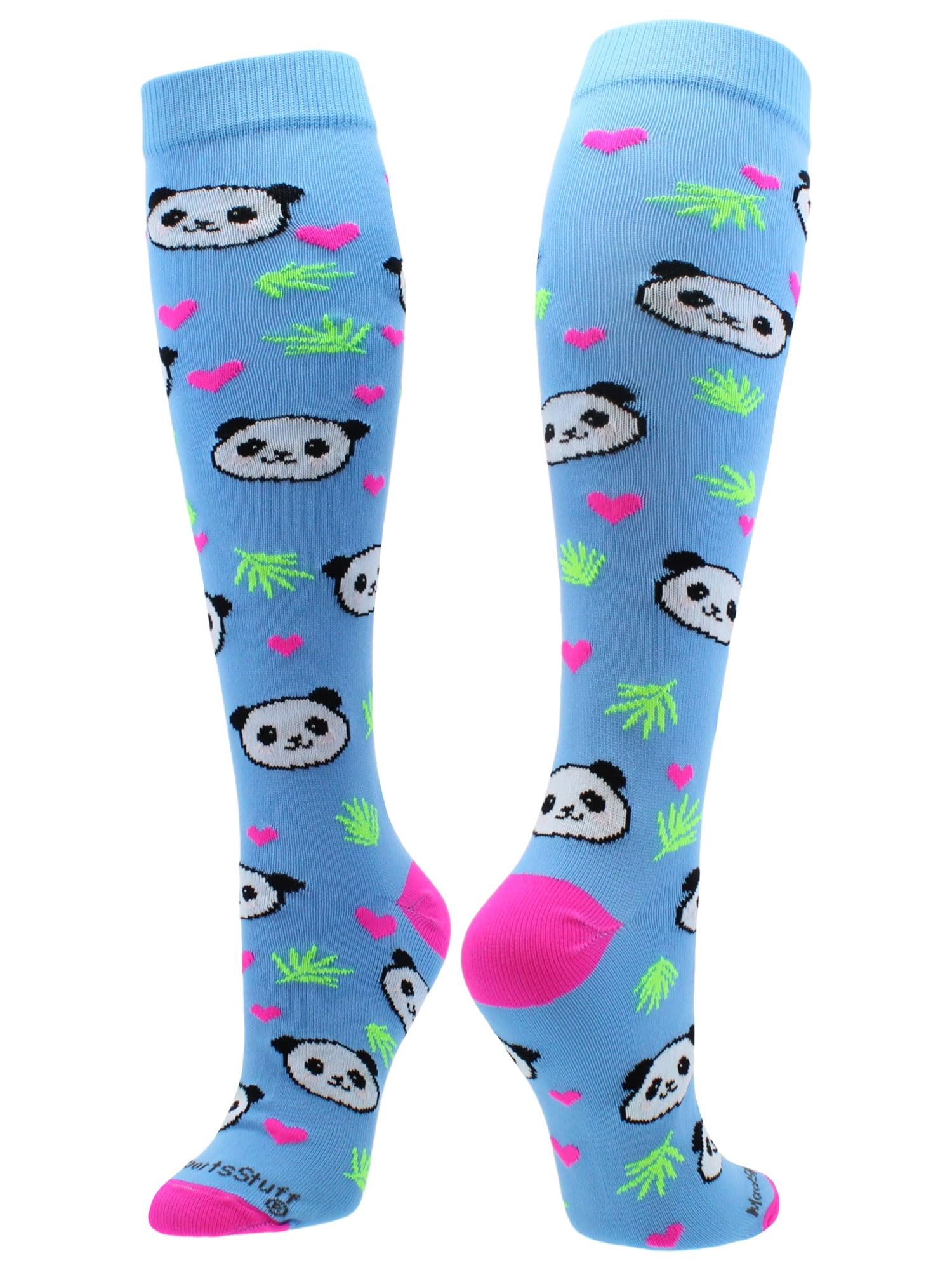 MadSportsStuff Happy Panda Bear OTC Calcetines (azul cielo, pequeño)