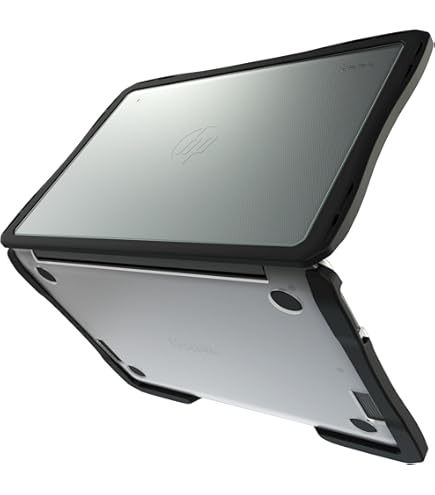 QuickZip PlushSuit Case For HP OmniBook X Flip 14 - Dual Zipper Pouch Sleeve With Soft Interior, Jet Black