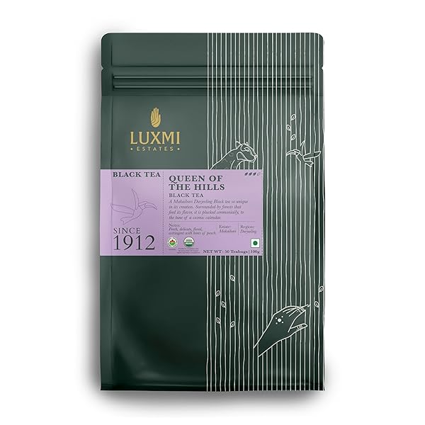 LUXMI ESTATES QUEENS BLACK TEA BLEND 50 TEA BAGS (100GM) PACK | ORGANIC BLACK TEA | 50 CUPS BULK PACK