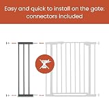 hauck 21 cm Safety Gate Extension Dark Grey with Connectors for Pressure Fit view 4
