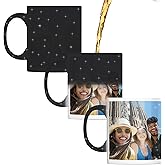 Personalized Coffee Mug – Custom Photo, Text, or Logo Ceramic Magic Mug Tea | Taza Personalizada with Heat Sensitive Color Changing Cup | Customized Gift Idea for Men & Women - Black Starry |11oz
