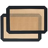 Silicone Baking Mat,Silicone Mat,2 Pack Reusable Non-Stick Baking Mat,Food Safe Silicone Mats for Baking, Oven Baking Sheet for Making Cookies, Macaroons, Bread,(11.8"L x 8.3"W)