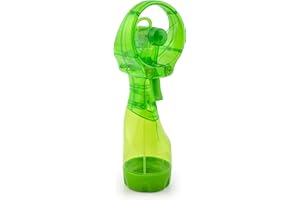 O2COOL Deluxe Handheld Battery Powered Water Misting Fan (Green) Batteries Included