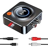 Bluetooth Receiver for Home Stereo, NFC Quick Pair,3.5mm AUX/RCA,TF Card Slot,Wireless Bluetooth Audio Adapter Low Latency for Home Music Streaming Stereo System