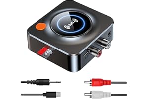 LSLYA Bluetooth Receiver for Home Stereo, NFC Quick Pair,3.5mm AUX/RCA,TF Card Slot,Wireless Bluetooth Audio Adapter Low Latency for Home Music Streaming Stereo System