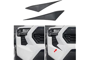 RAVOTOM Front Side Grille Patch Decor Compatible with 2024 2025 2026 Toyota Tacoma - Enhances Truck's Style Custom Fit 4th Gen Tacoma Accessories Front Headlight Grille Decals (Black Texture)
