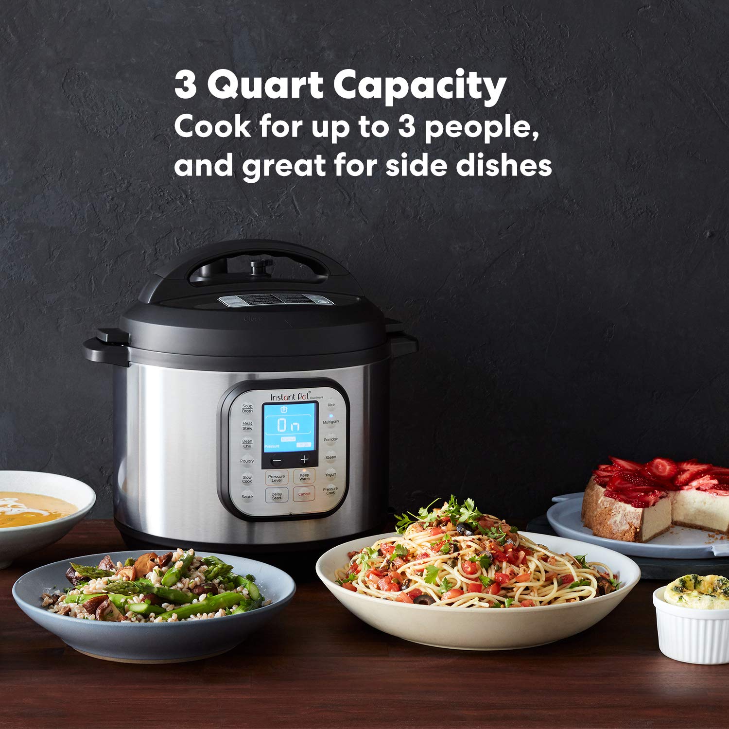 Instant Pot Duo Nova 7-in-1 Electric Pressure Cooker, Slow Cooker, Rice Cooker, Steamer, Saute, Yogurt Maker, 3 Quart, 14 One-Touch Programs, Best For Beginners