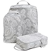 Compression Packing Cube 3-Piece Set, Cloud Gray Paisley, One Size