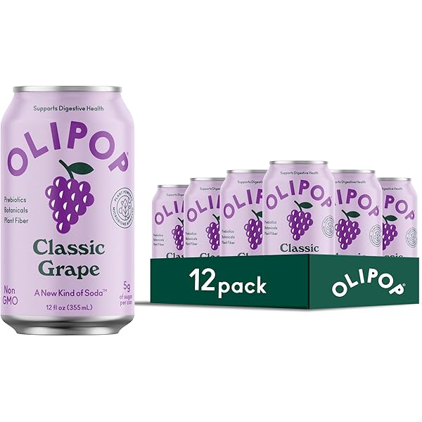 Grapesoda®︎0421 Amazon.com : OLIPOP Prebiotic Soda Pop, Classic Grape, A New Kind