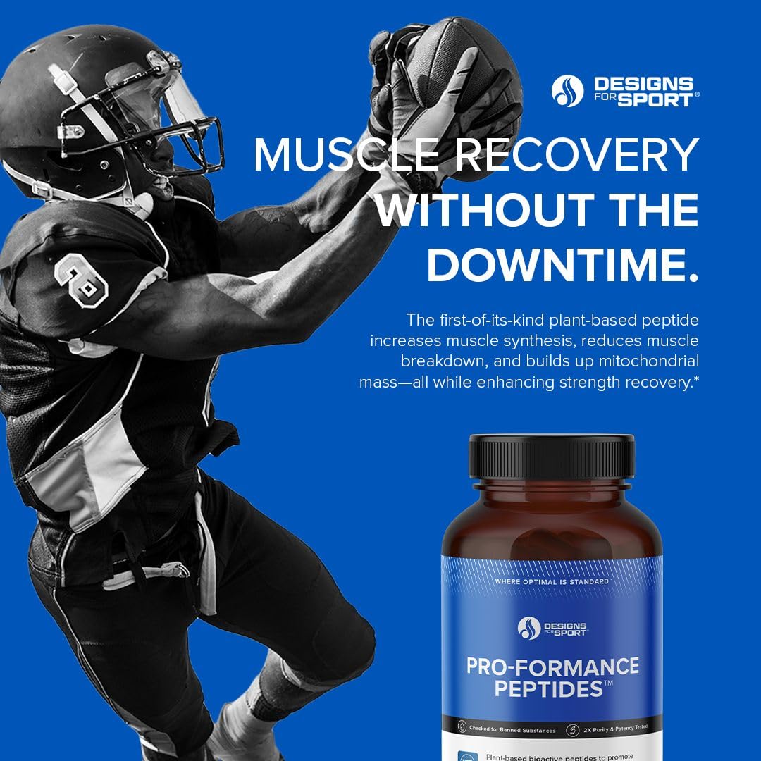 Designs for Sport Pro-Formance Peptides - Supports Muscle Growth & Recovery* - Athlete Formula to Support Peak Performance* - NSF Certified for Sport - 120 Vegetarian Capsules