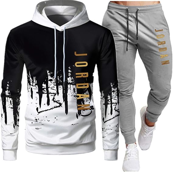 Chándal Hombre Con Sudadera Capucha Y Pantalón Jogging - 100% Algodón, Cremallera, Varios Colores
