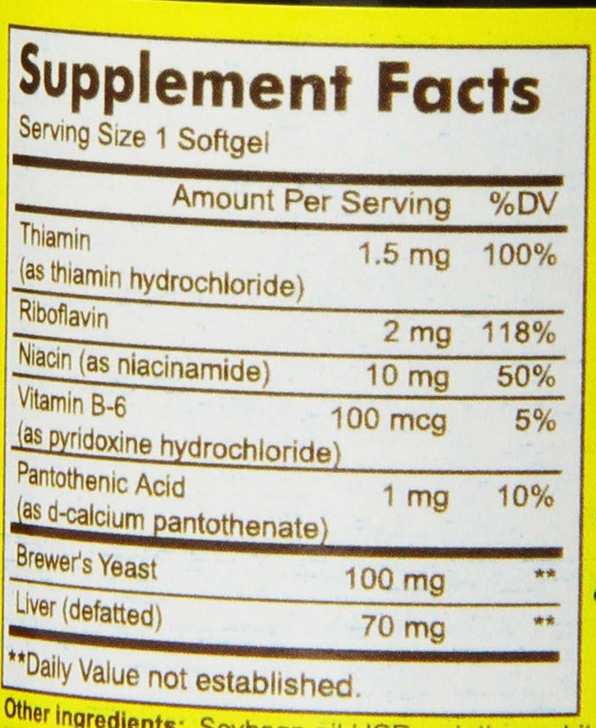 Mason Natural, Vitamin B Complex Multivitamin, Softgel, 100-Count Bottles (Pack of 3), Dietary Supplement Supports Energy Production, Nervous System, and Cognitive Function Including Memory: Health & Personal Care