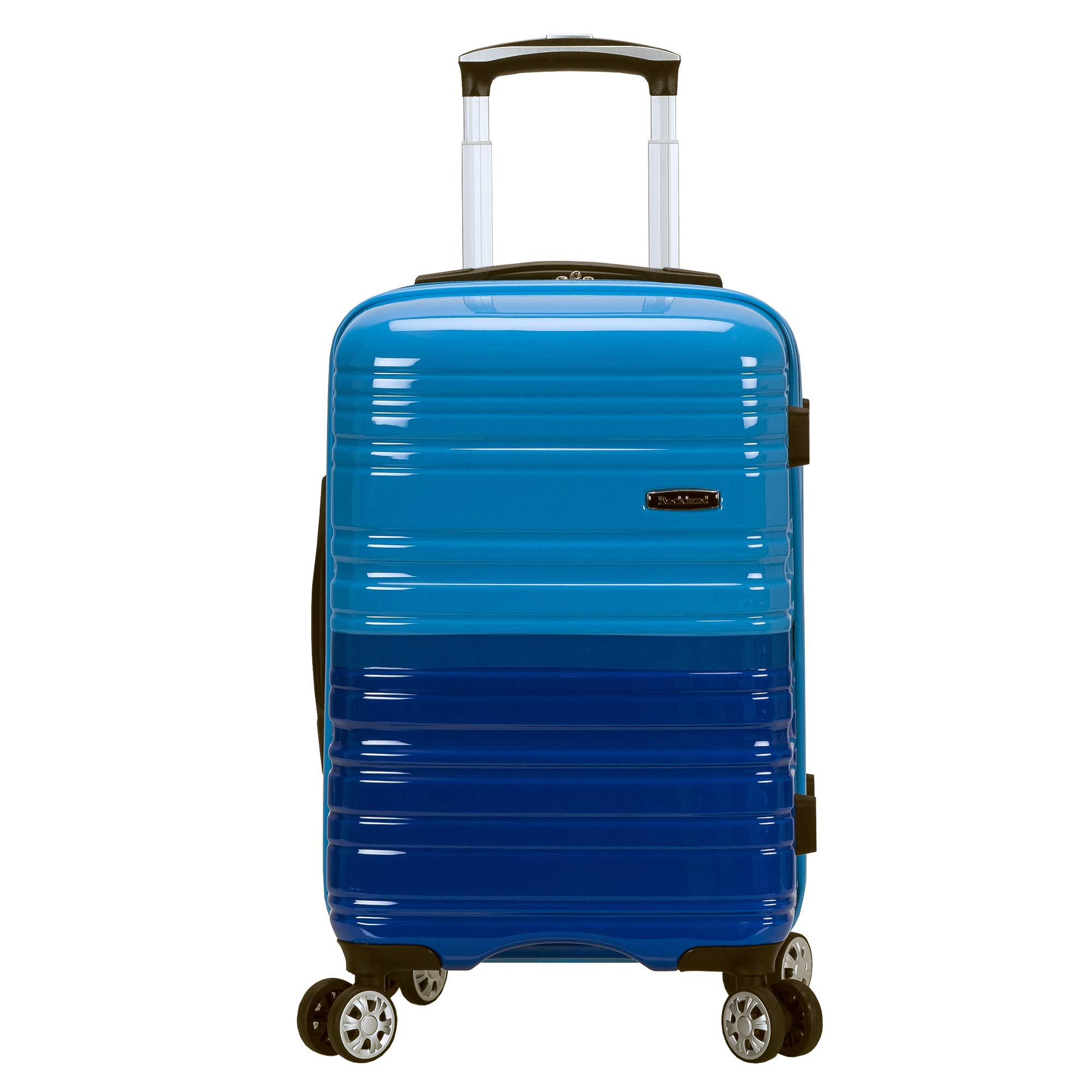 Photo 1 of ***(MAJOR DAMAGE/ SEE NOTES FOR DETAILS)***Rockland Melbourne Hardside Expandable Spinner Wheel Luggage, Two tone blue, Carry-On 20-Inch