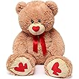 MorisMos Giant Teddy Bear Stuffed Animals, Love Heart Big Bears Plush Toy, Large Stuffed Bear for Girlfriend Valentine's Day, 36 inches