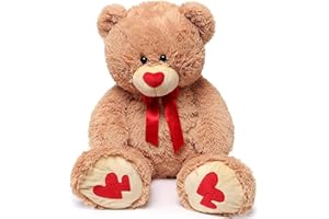 MorisMos Giant Teddy Bear Stuffed Animals, Love Heart Big Bears Plush Toy, Large Stuffed Bear for Girlfriend Valentine's Day, 36 inches
