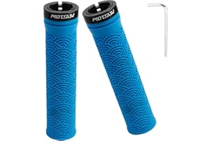 Bike Handlebar Grips, Single Lock on Bicycle Handle Bar, for BMX, Mountain, MTB, Beach Cruiser, Scooter, Folding Bike Rubber 