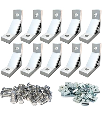 QUARKZMAN 8 stuks 135 graden hoek hoek van aluminium profiel, connectoren voor hoekverbindingen voor serie 3030 (zwart
