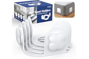 KOXUIUF Sheet Holders Bed Sheet Grippers - Fitted Sheet Holder for Corners Keep Sheets Firm & Tight Fit All Sheet Sizes Sheet Straps Clips Easy Installation