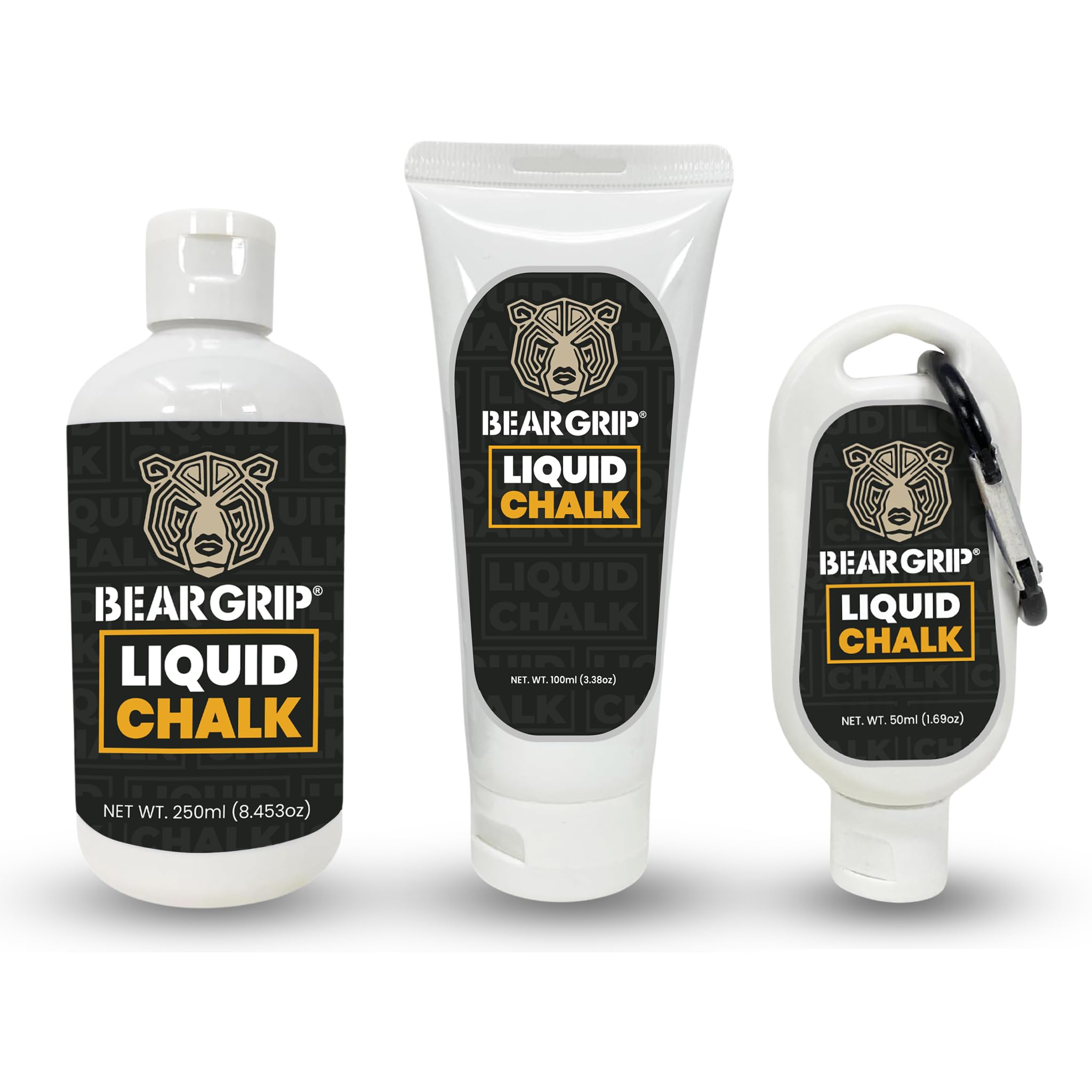 BEAR GRIP - LIQUID CHALK (CHOOSE between the three Sizes 50 ml, 100 ml or 250 ml) | Sports Chalk | Sweat Free Hands | Crossfit | Weightlifting | Powerlifting | Rock Climbing | Bodybuilding (50ml)