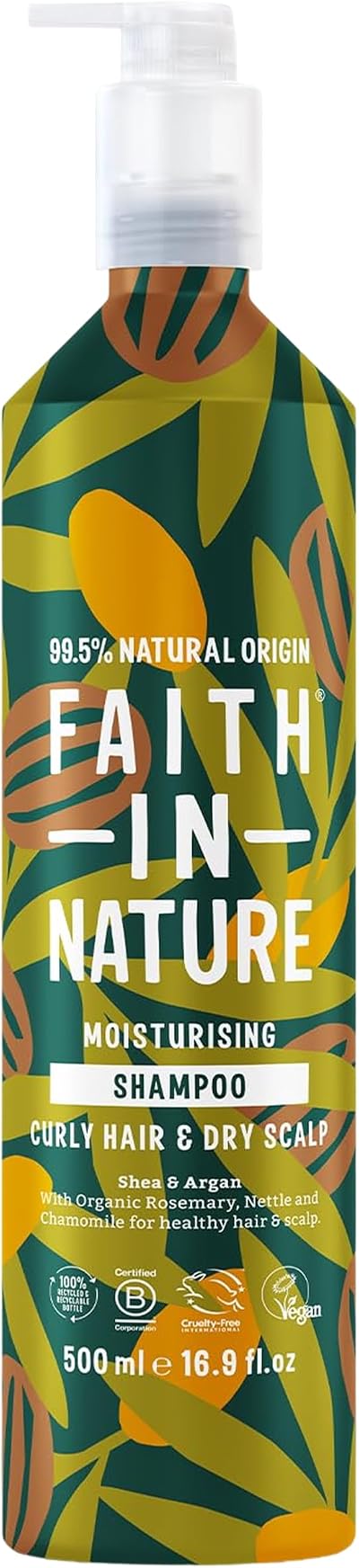 Faith In Nature Natural Shampoo Shea & Argan 500ml Vegan Cruelty Free
