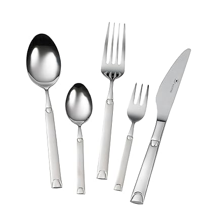 King B22M Malta - Cubertería (30 unidades, acero inoxidable 18/10)