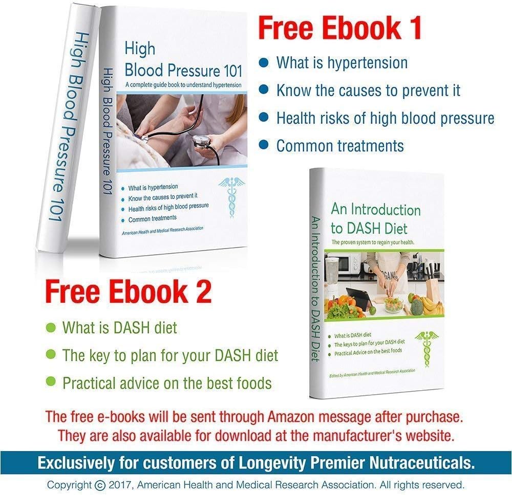 [2-Bottle Value Pack] Longevity Blood Pressure Formula -Scientifically formulated with Hawthorn & 12+ top Quality All Natural Herbs: Health & Personal Care