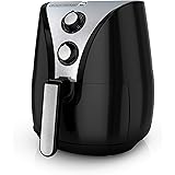 BLACK+DECKER Purify 2-Liter Air Fryer, Black/Stainless Steel, HF110SBD (Renewed)