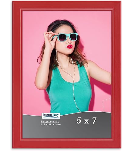 Amazon.com - Icona Bay 5x7 Picture Frames (Red, 3 Pack), Colored