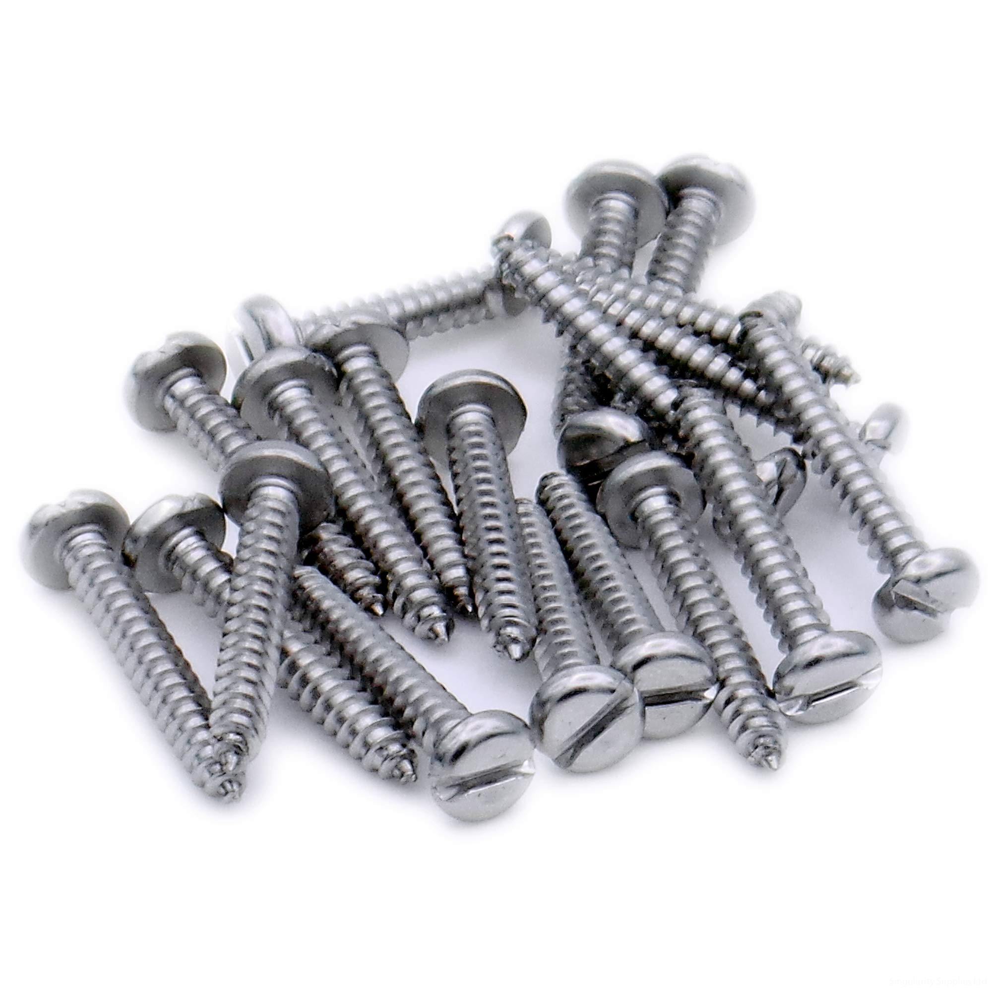 No.2 x 0.5 (2.2mm x 13mm) Slot Pan Self-Tapping Screw - Stainless Steel (A2) (Pack of 20)