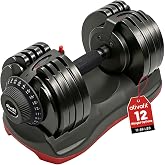 ATIVAFIT Adjustable Dumbbell Set, Quick Adjust Weights, Double Safety Lock &amp; Anti-Slip Steel Handle for Home Gym Strength Training, Space-Saving Tray for Home Fitness